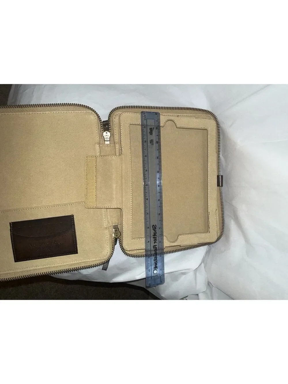 ABERCROMBIE & FITCH TABLET CASE IPAD ZIP CASE leather and canvas